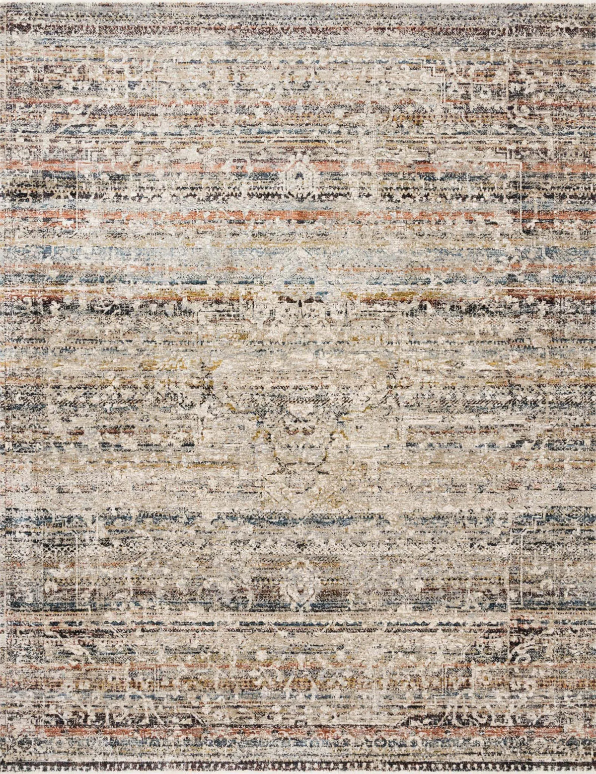 Theia THE-03 Taupe/Multi Rug - Rug & Home