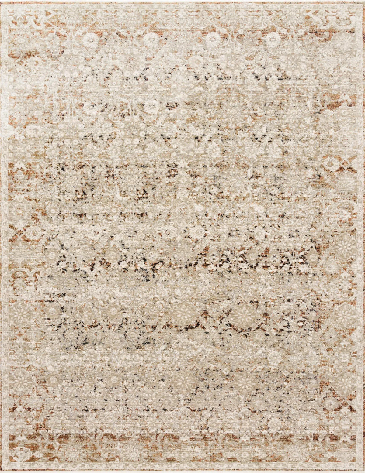 Theia THE-07 Natural/Rust Rug - Rug & Home