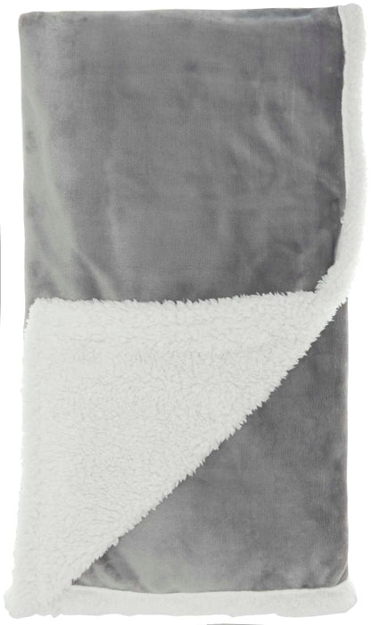 Throw Blankets SN102 Light Grey Throw Blanket - Rug & Home
