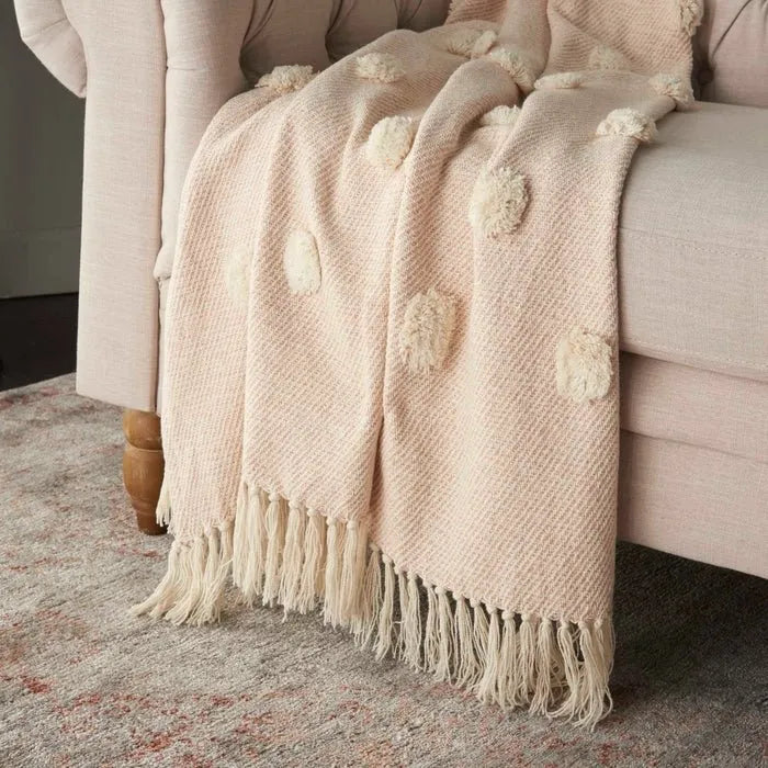 Throw SH019 Blush Throw Blanket - Rug & Home