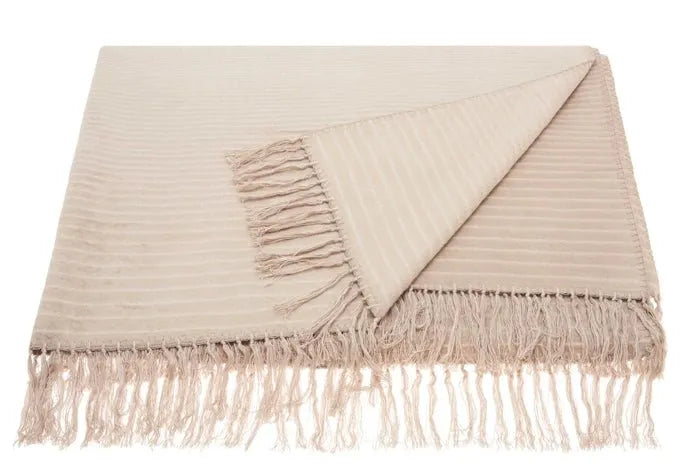 Throw SZ007 Beige Throw Blanket - Rug & Home