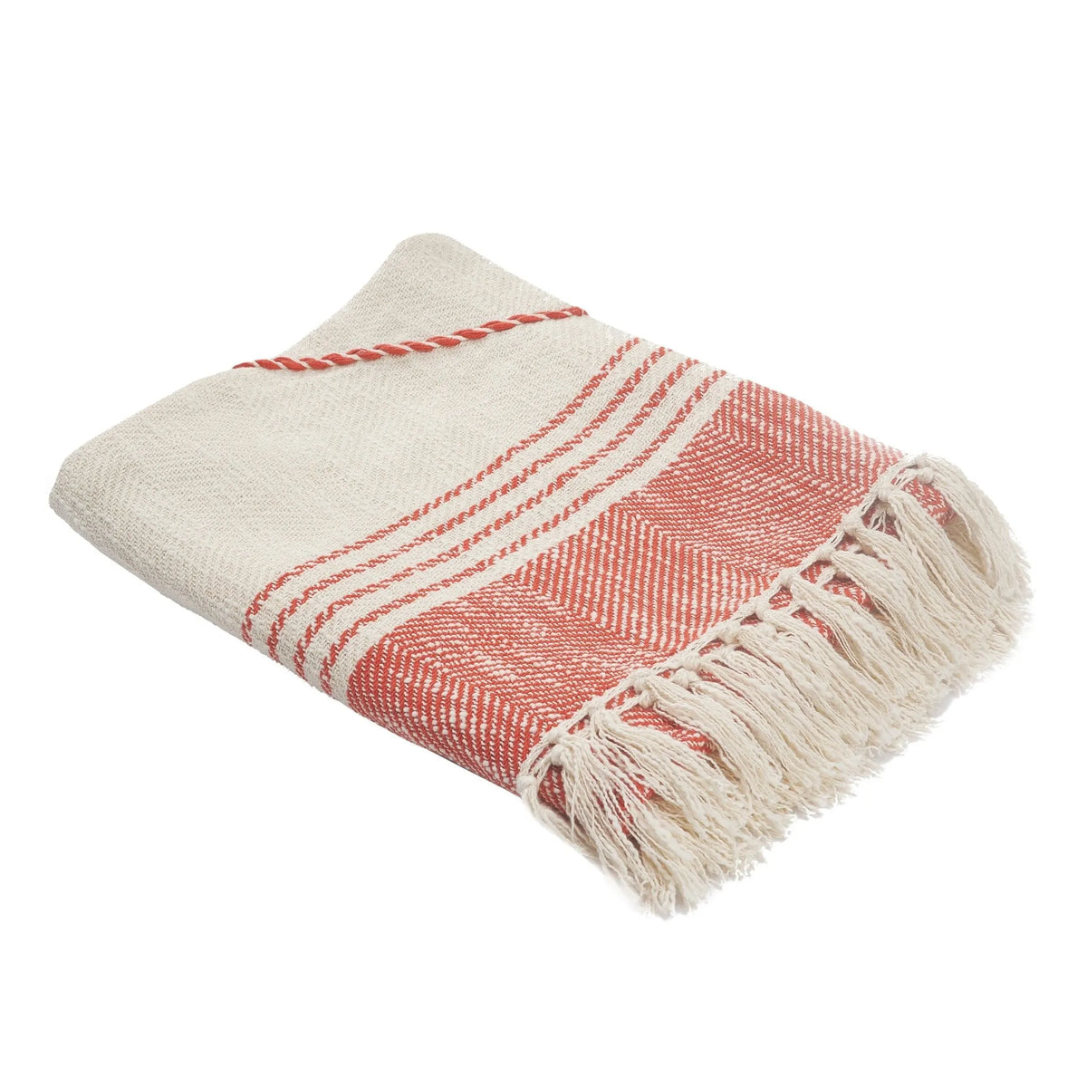 Throws Lr80186 Red/White Throw Blanket - Rug & Home