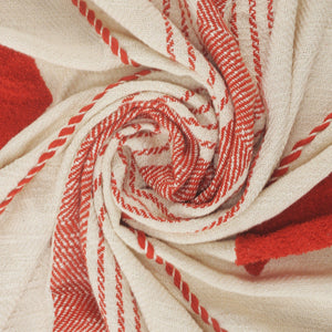 Throws Lr80186 Red/White Throw Blanket - Rug & Home