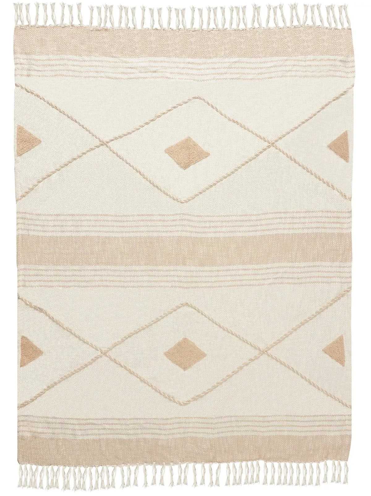 Throws Lr80188 Peach/White Throw Blanket