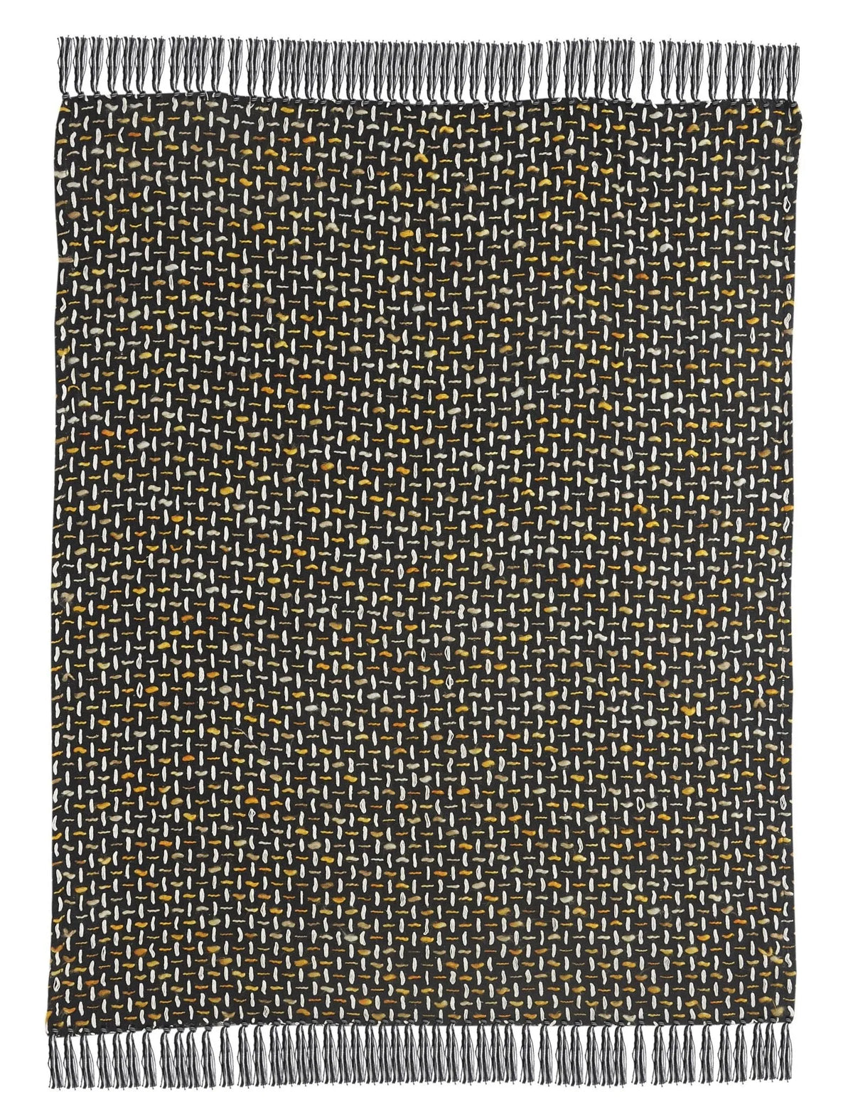 Throws Lr80189 Black/Gold Throw Blanket - Rug & Home