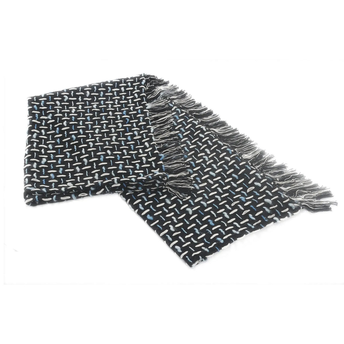Throws Lr80190 Black/Blue Throw Blanket
