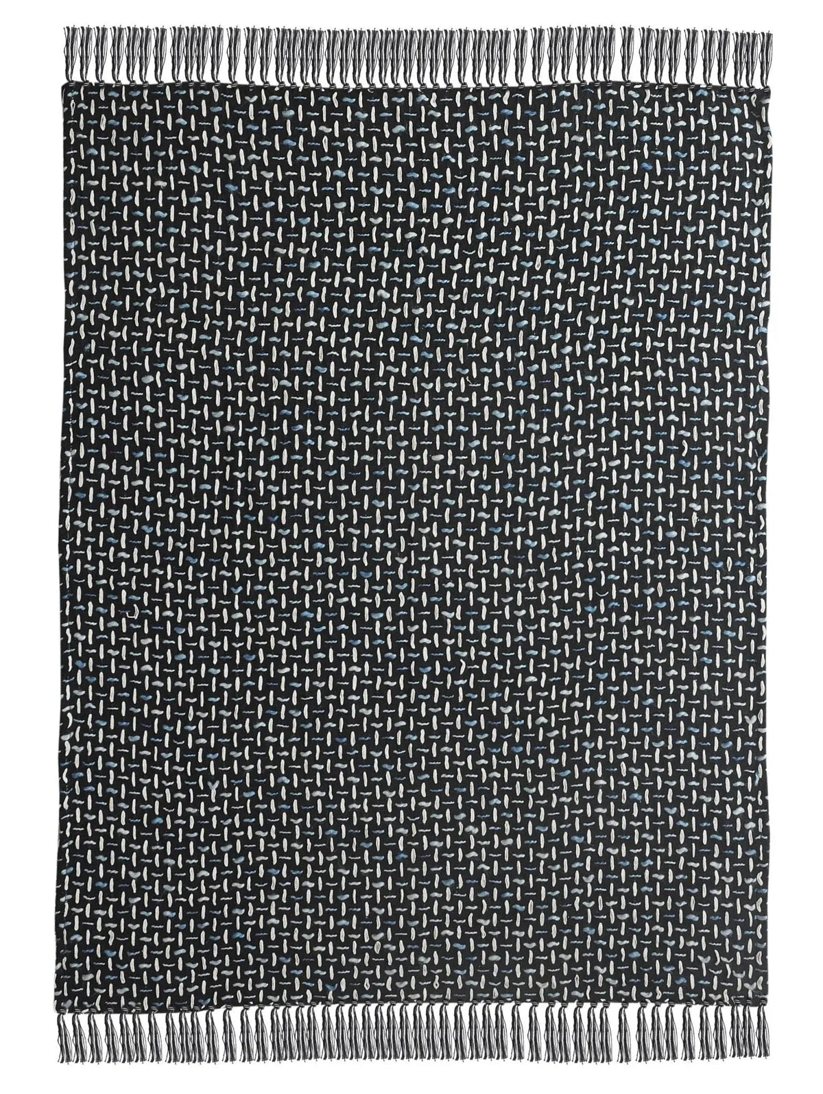 Throws Lr80190 Black/Blue Throw Blanket
