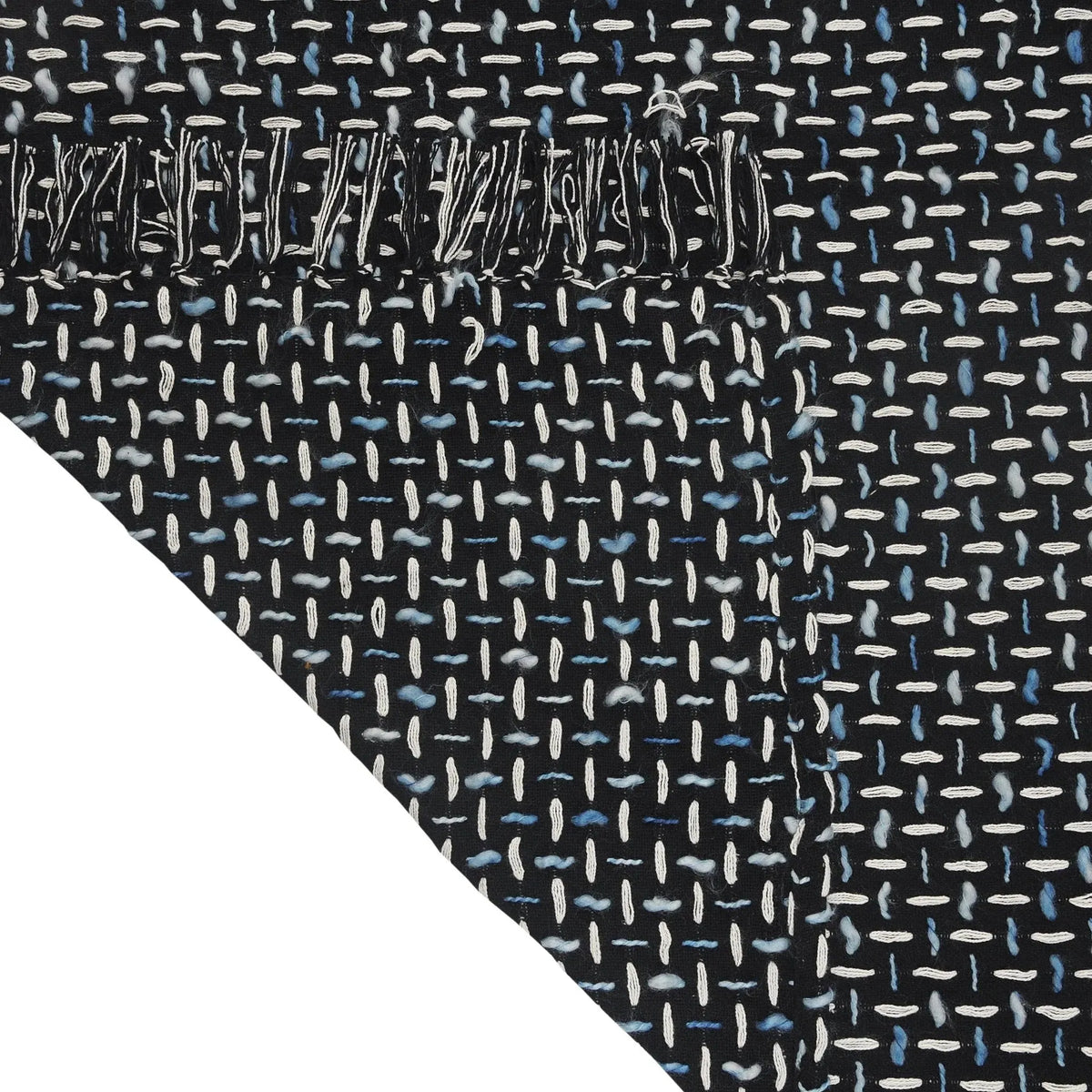 Throws Lr80190 Black/Blue Throw Blanket