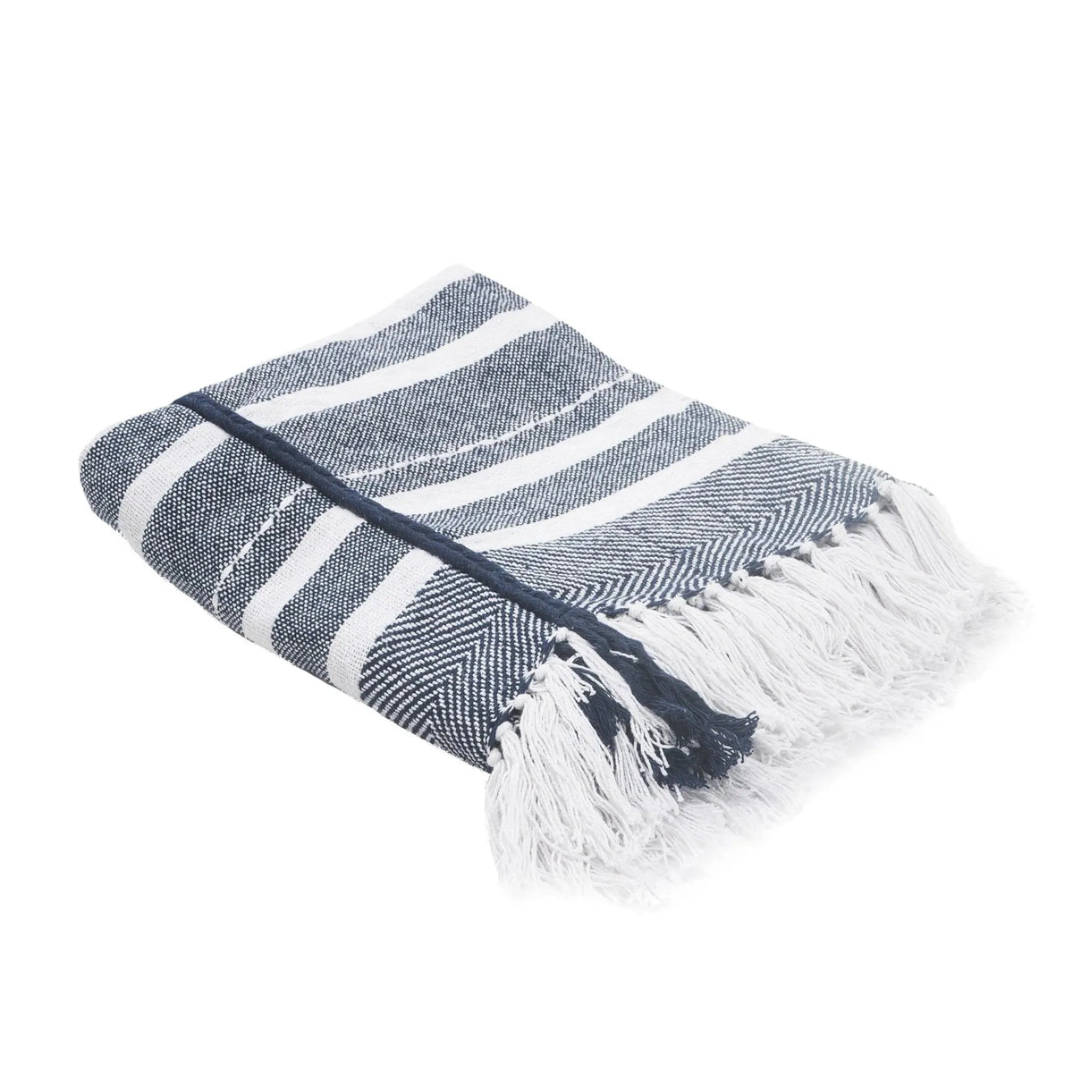 Throws Lr80191 Blue/White Throw Blanket
