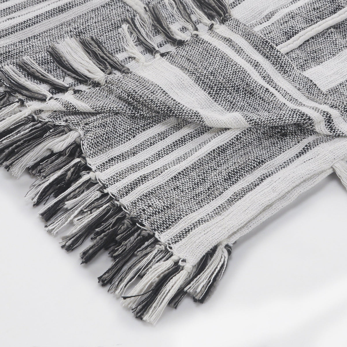 Throws Lr80192 Gray/White Throw Blanket - Rug & Home