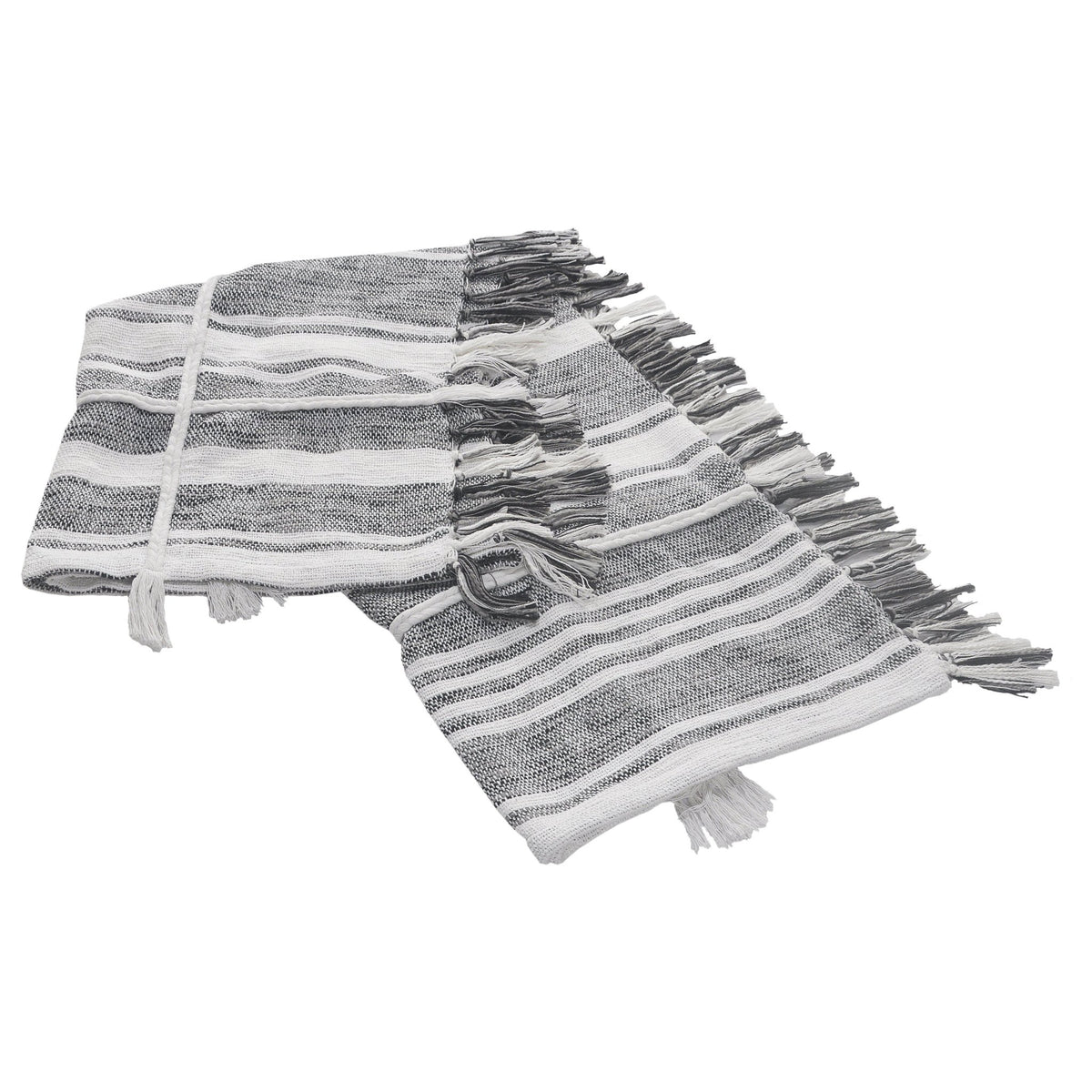 Throws Lr80192 Gray/White Throw Blanket - Rug & Home