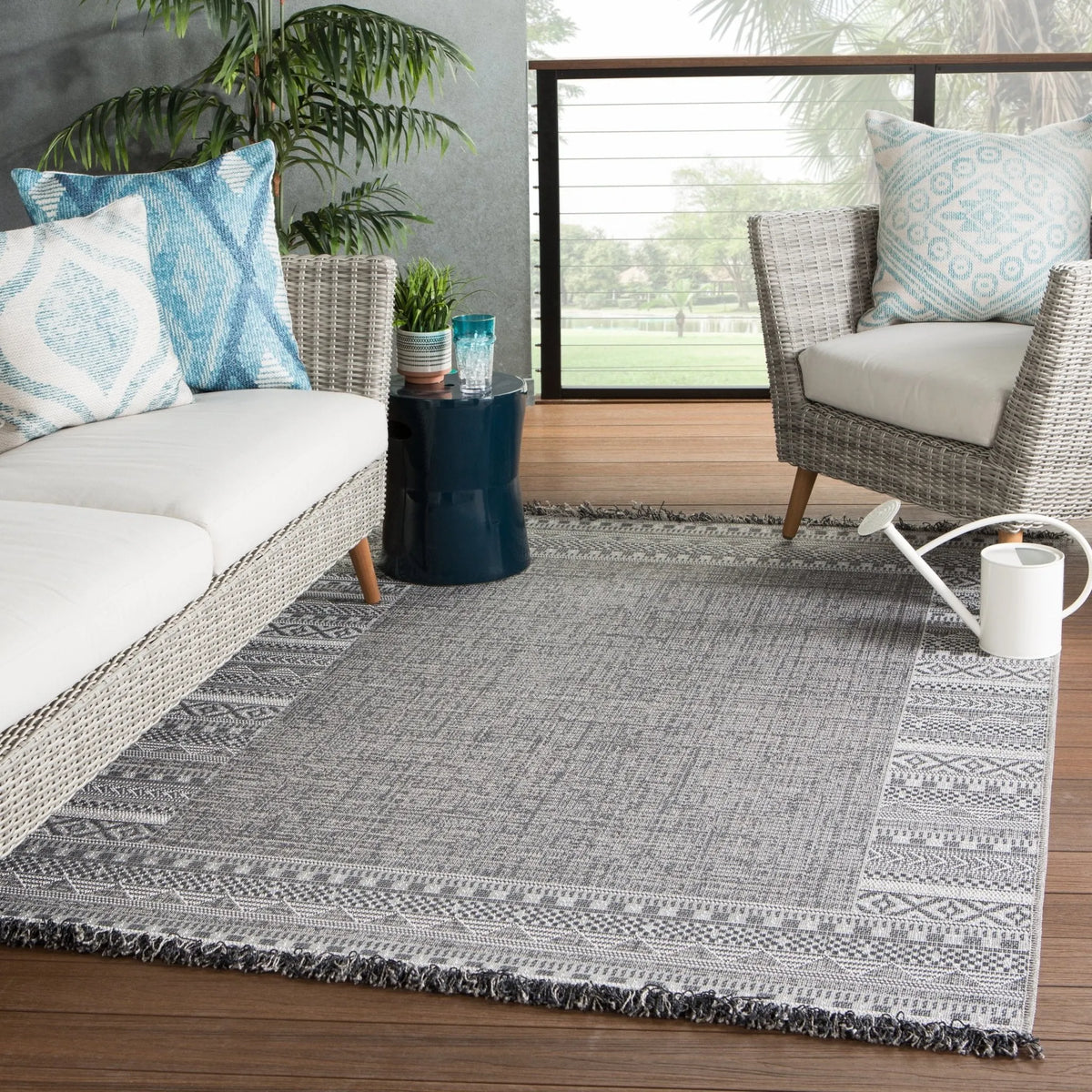 Tikal Tkl02 Kiyan Gray/Light Gray Rug - Rug & Home