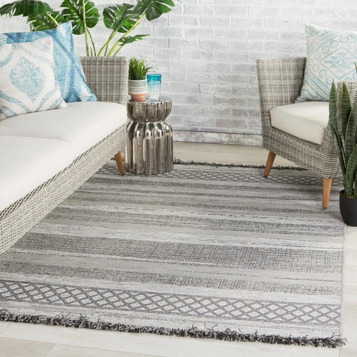 Tikal Tkl03 Cote Gray/Light Gray Rug - Rug & Home