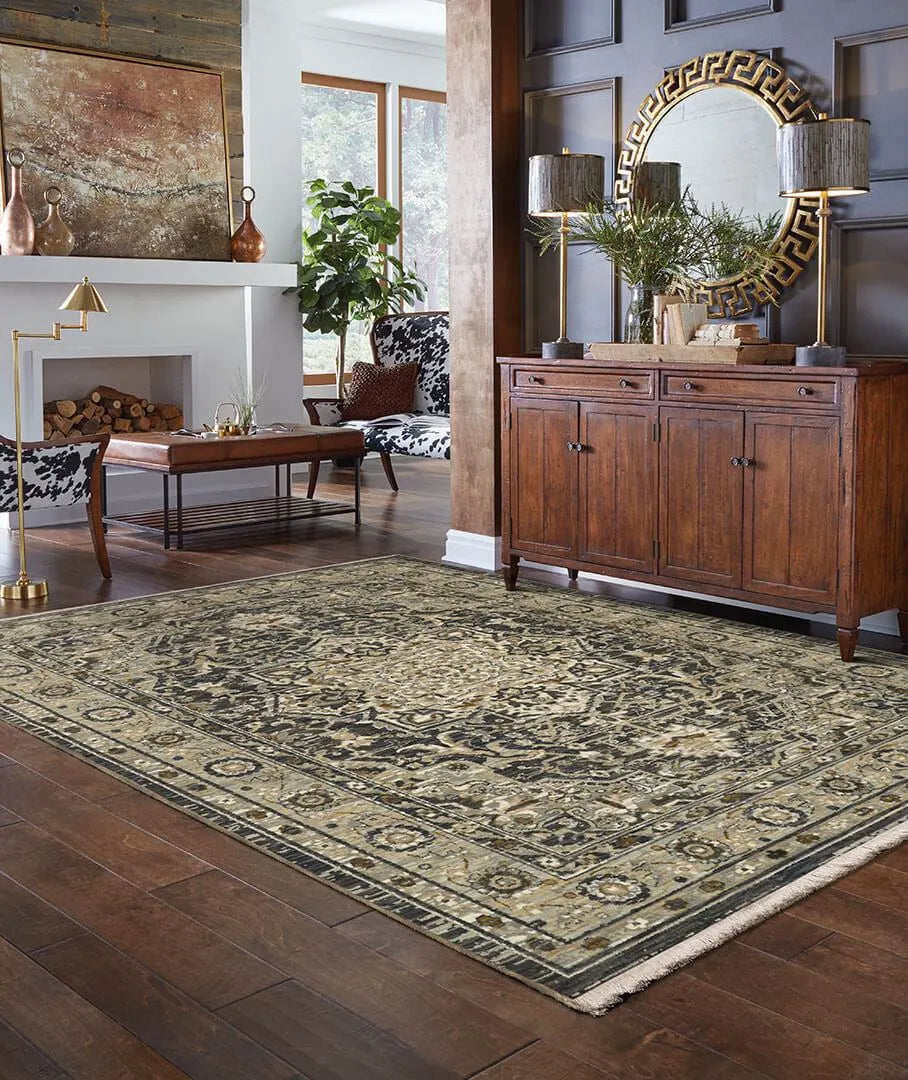 Titanium 39400 16002 Regency Charcoal Rug - Rug & Home