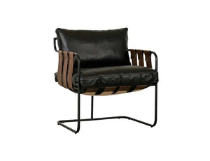 Toluca Accent Chair Black/Cream/Tobacco MX - Rug & Home