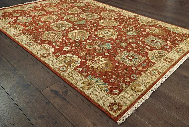 Tommy Bahama Angora 12303 Rust Ivory Rug - Rug & Home