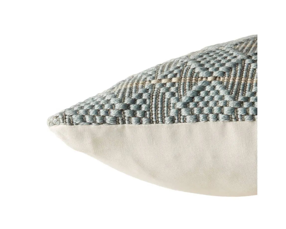 Torren TOR04 Light Blue/Grey Pillow - Rug & Home