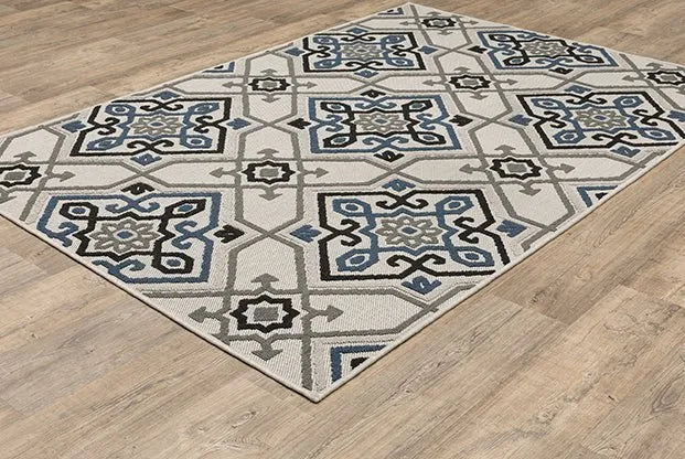 Torrey 004Y1 Beige/Blue Rug - Rug & Home