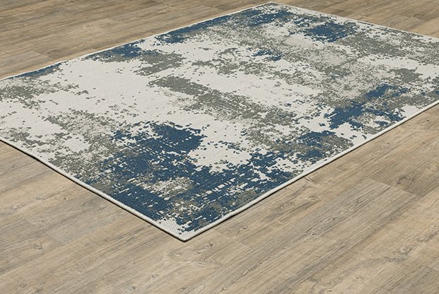 Torrey 140H1 Beige/Blue Rug - Rug & Home