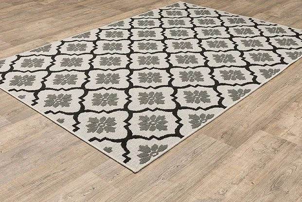 Torrey 5562E Beige/Black Rug - Rug & Home