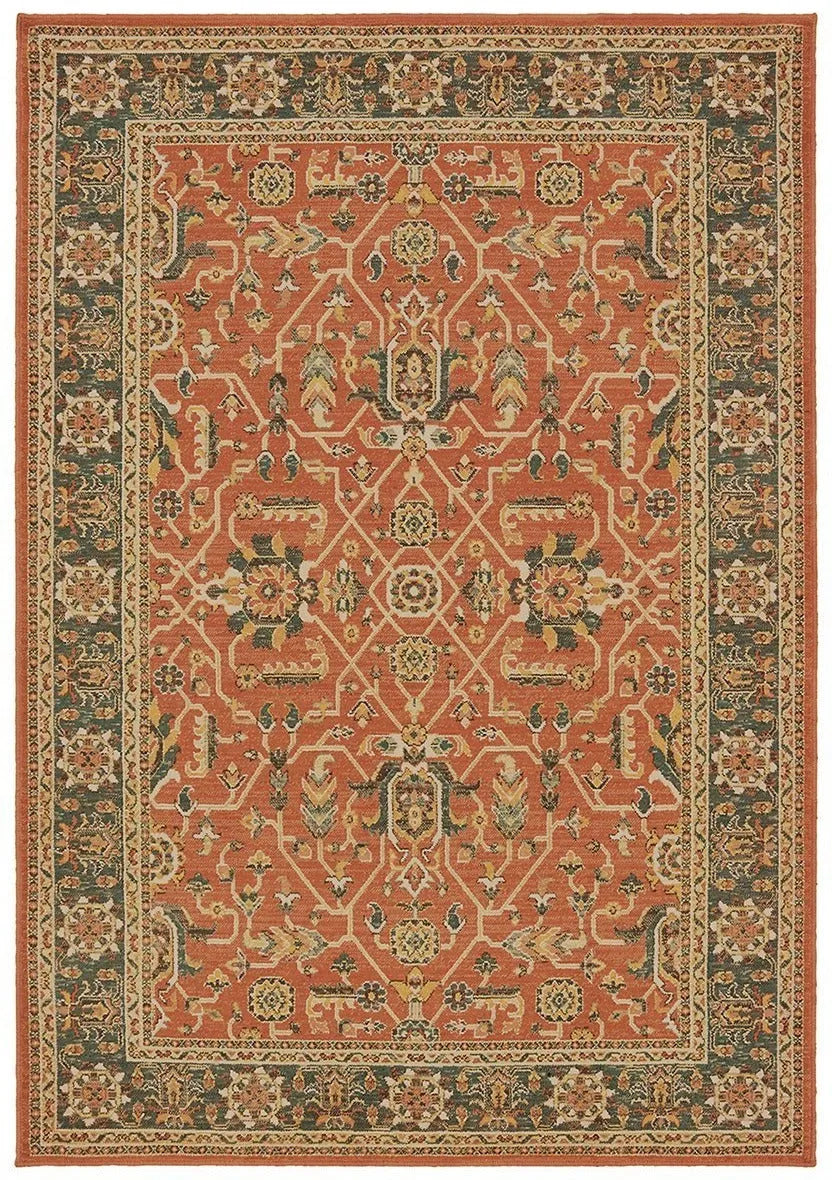 Toscana 9537C Orange Blue Rug - Rug & Home