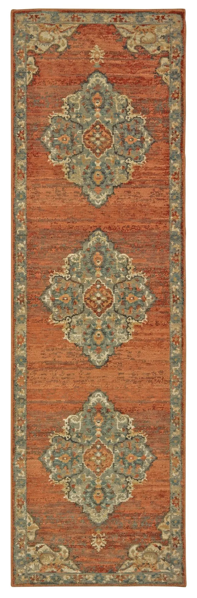 Toscana 9568B Orange Grey Rug - Rug & Home