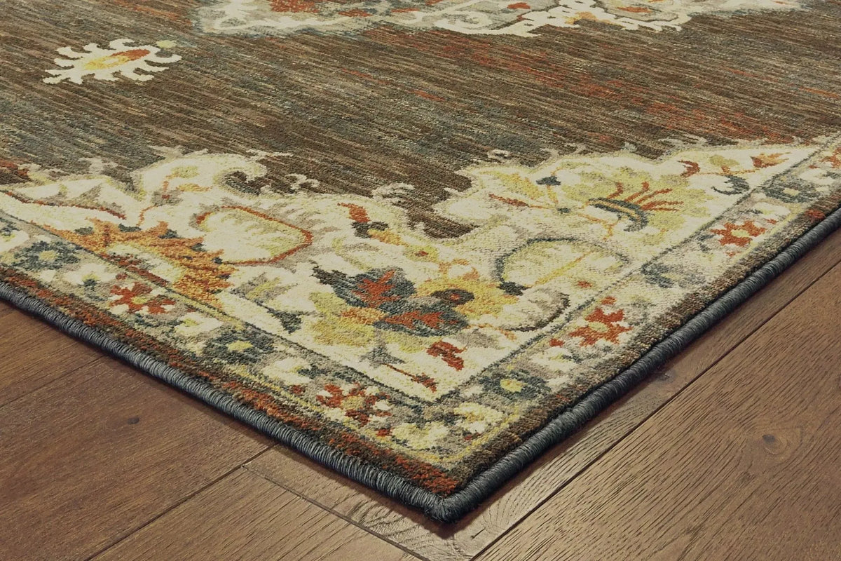 Toscana 9568C Charcoal Orange Rug