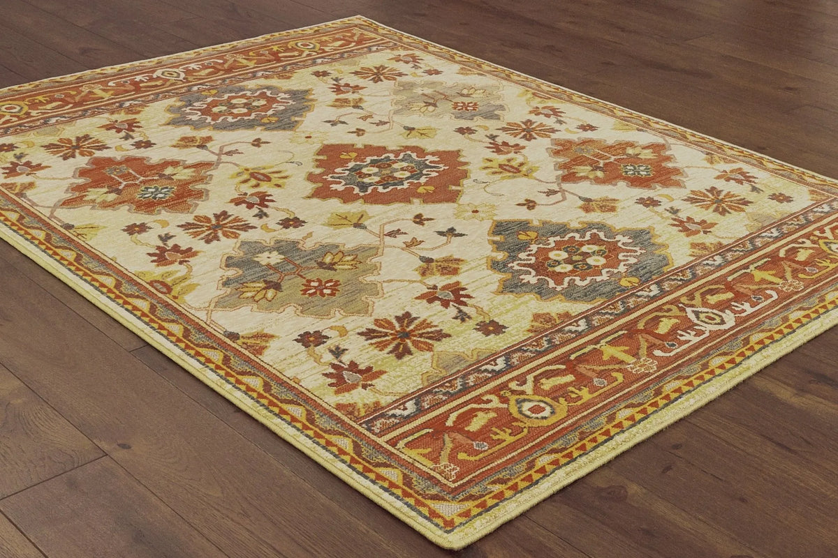 Toscana 9570A Ivory Orange Rug - Rug & Home