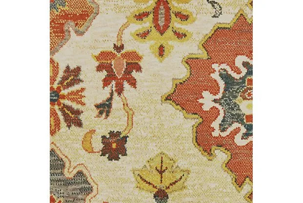 Toscana 9570A Ivory Orange Rug - Rug & Home