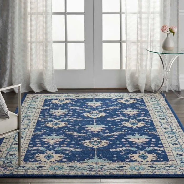 Tranquil TRA10 Navy/Ivory Rug - Rug & Home