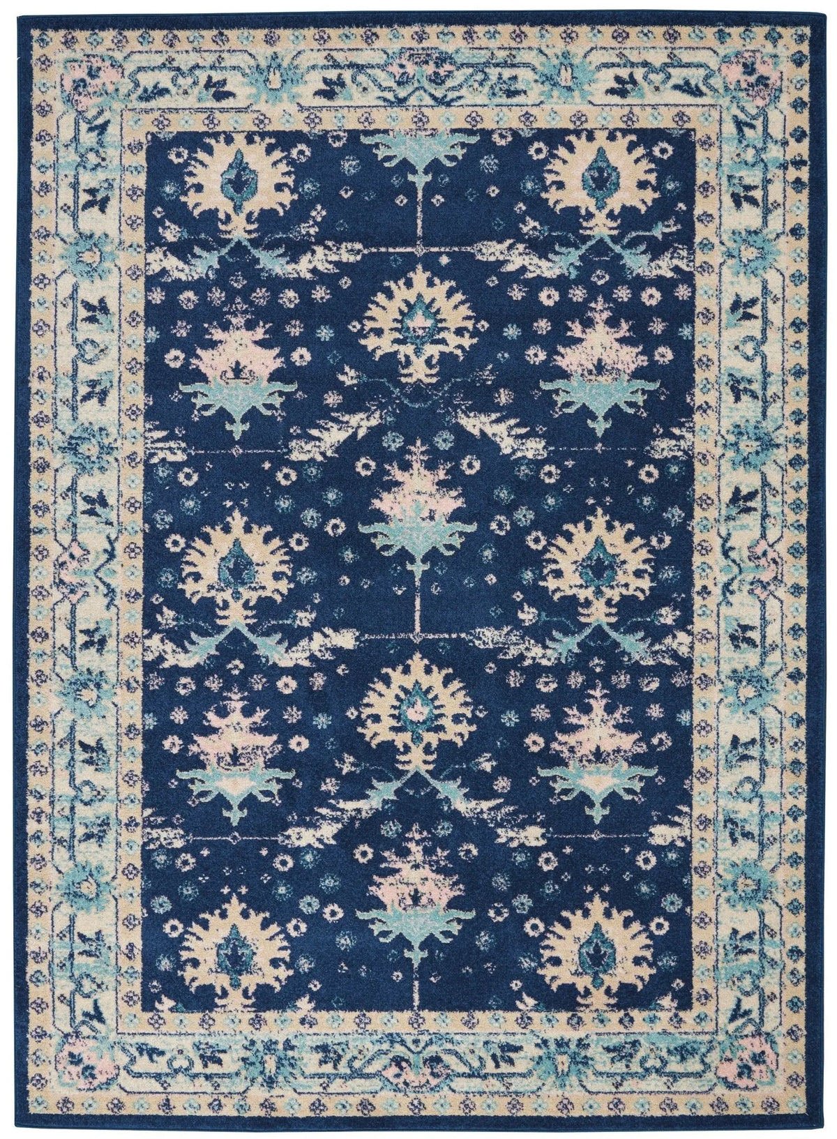 Tranquil TRA10 Navy/Ivory Rug - Rug & Home