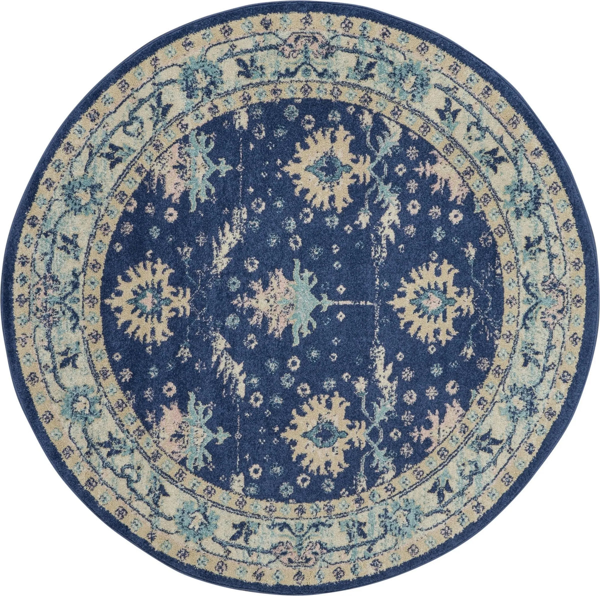 Tranquil TRA10 Navy/Ivory Rug - Rug & Home