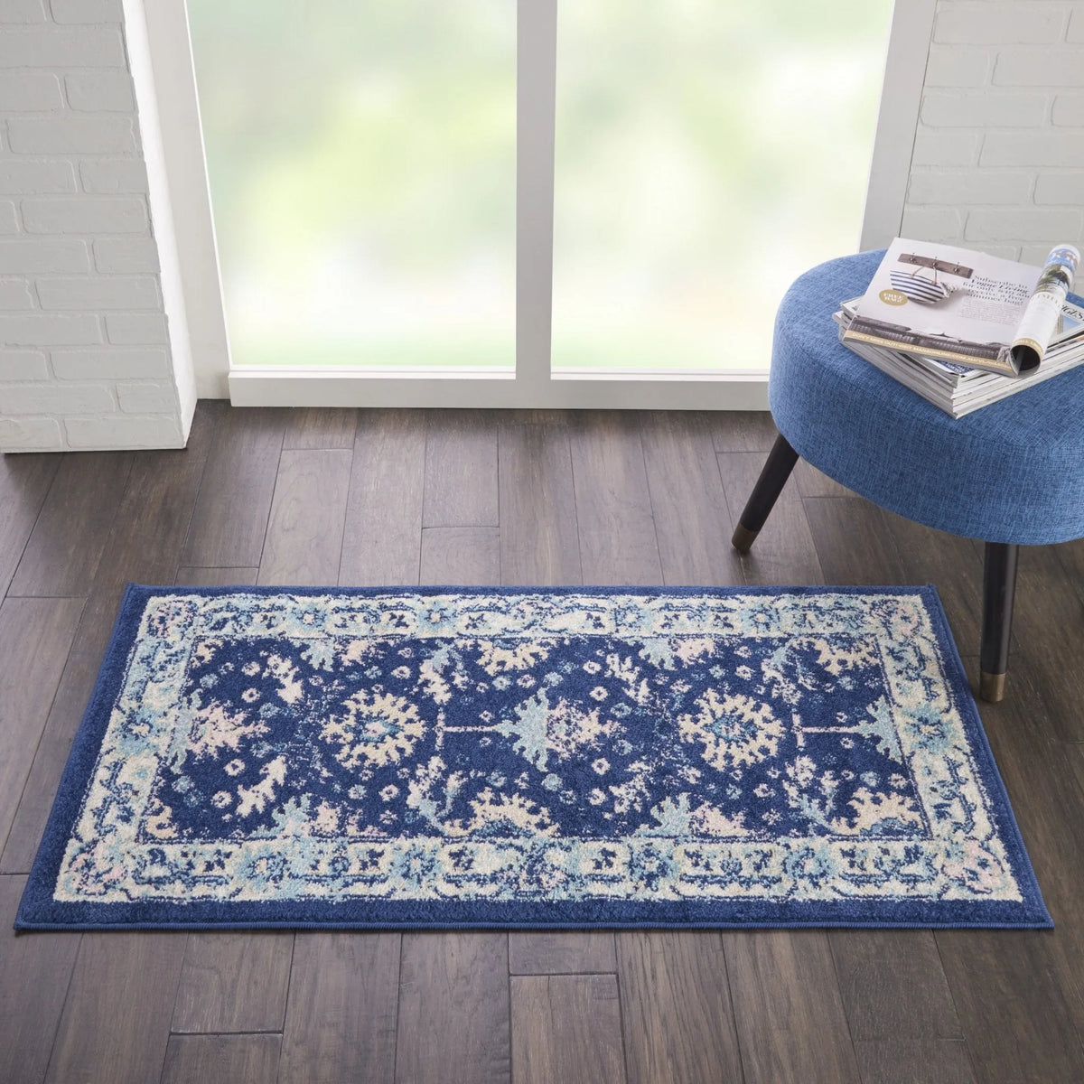 Tranquil TRA10 Navy/Ivory Rug - Rug & Home