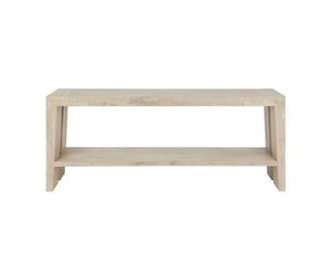 Troy Console Table Antique Brown/Meadow White - Rug & Home