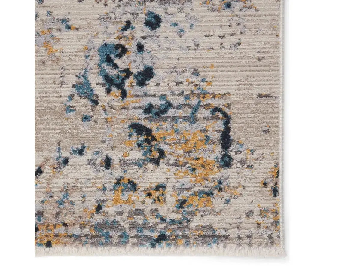 Tunderra TUN05 Teal/Gold Rug - Rug & Home