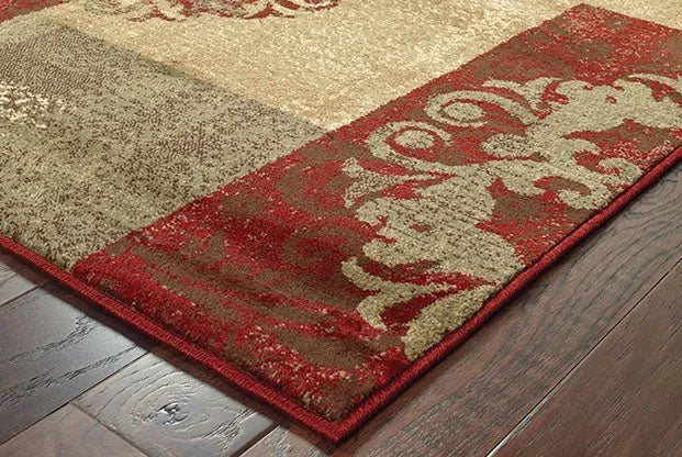 Tybee 851U Green / Red Rug - Rug & Home