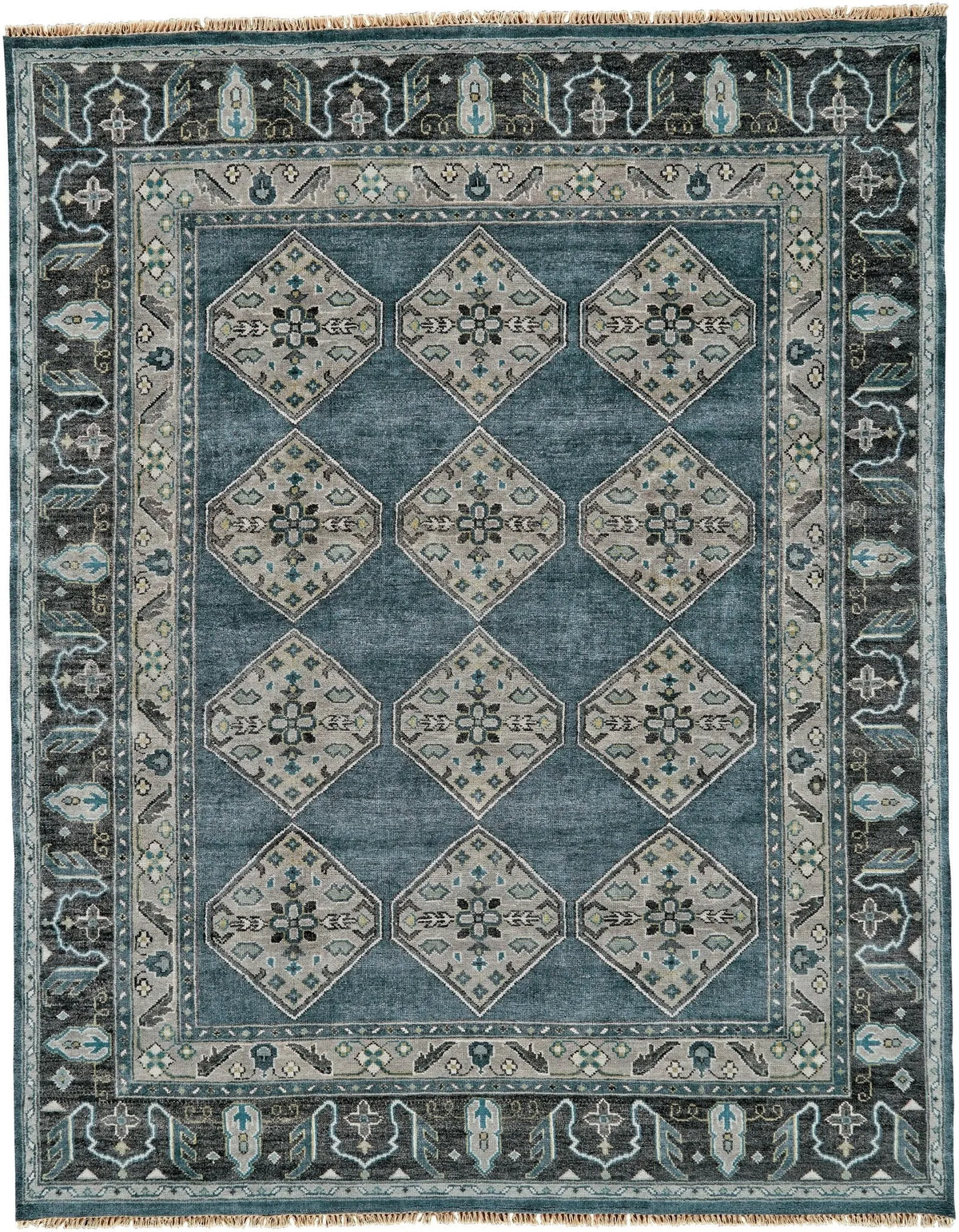 Ustad 6111F Blue/Gray Rug - Rug & Home