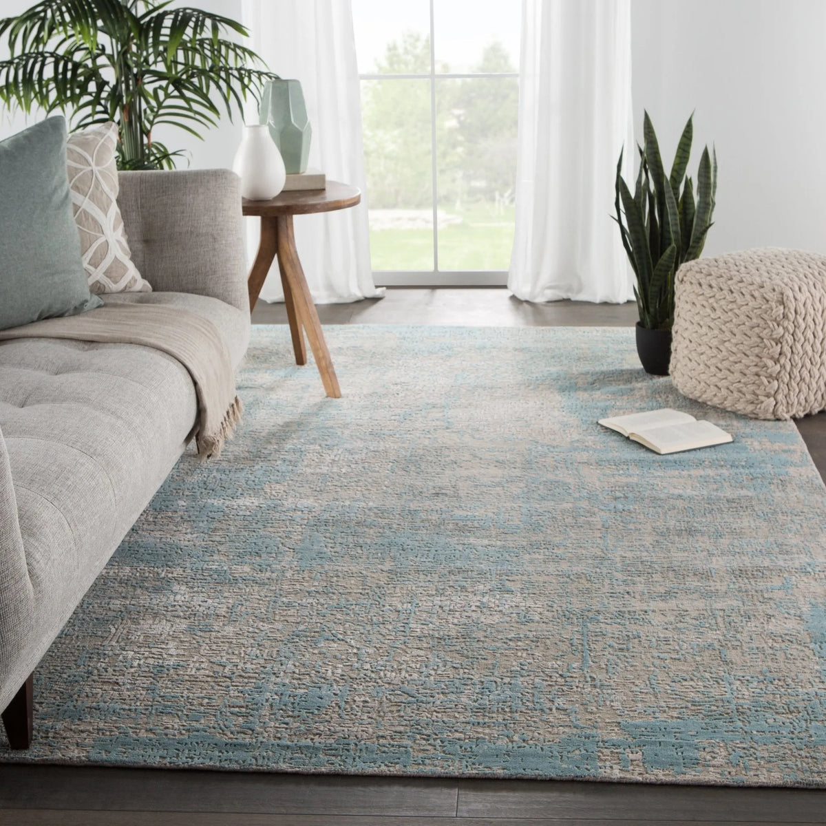 Uvenuti by Kavi UVT01 Hava Light Blue/Light Gray Rug - Rug & Home