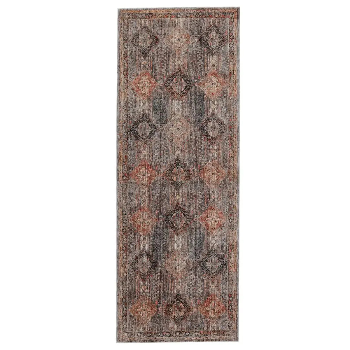 Vanadey VND01 Grey/Red Rug - Rug & Home