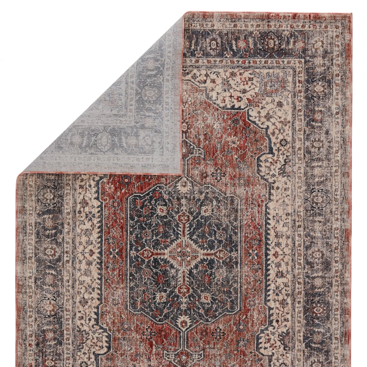 Vanadey Vnd04 Temple Gray/Red Rug - Rug & Home