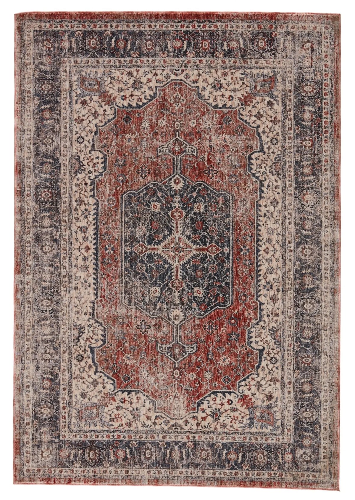 Vanadey Vnd04 Temple Gray/Red Rug - Rug & Home