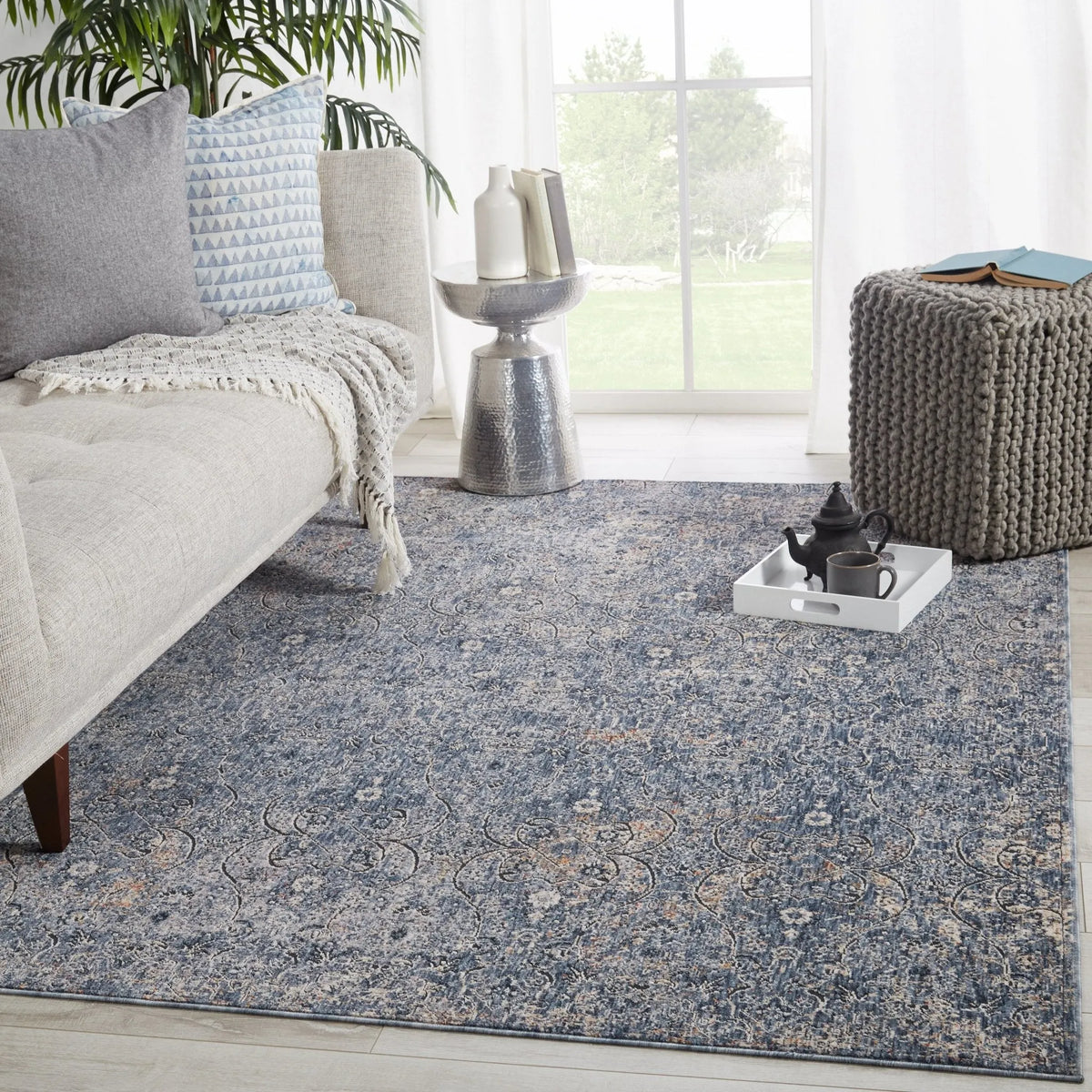 Vanadey Vnd06 Ayvah Blue/Cream Rug - Rug & Home