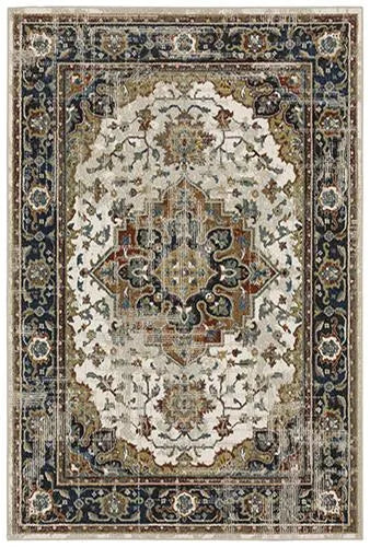 Venice 054X8 Beige/Blue Rug - Rug & Home