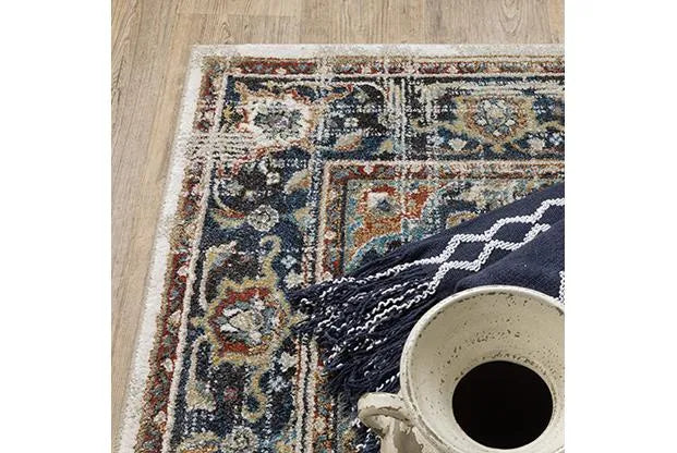 Venice 054X8 Beige/Blue Rug - Rug & Home