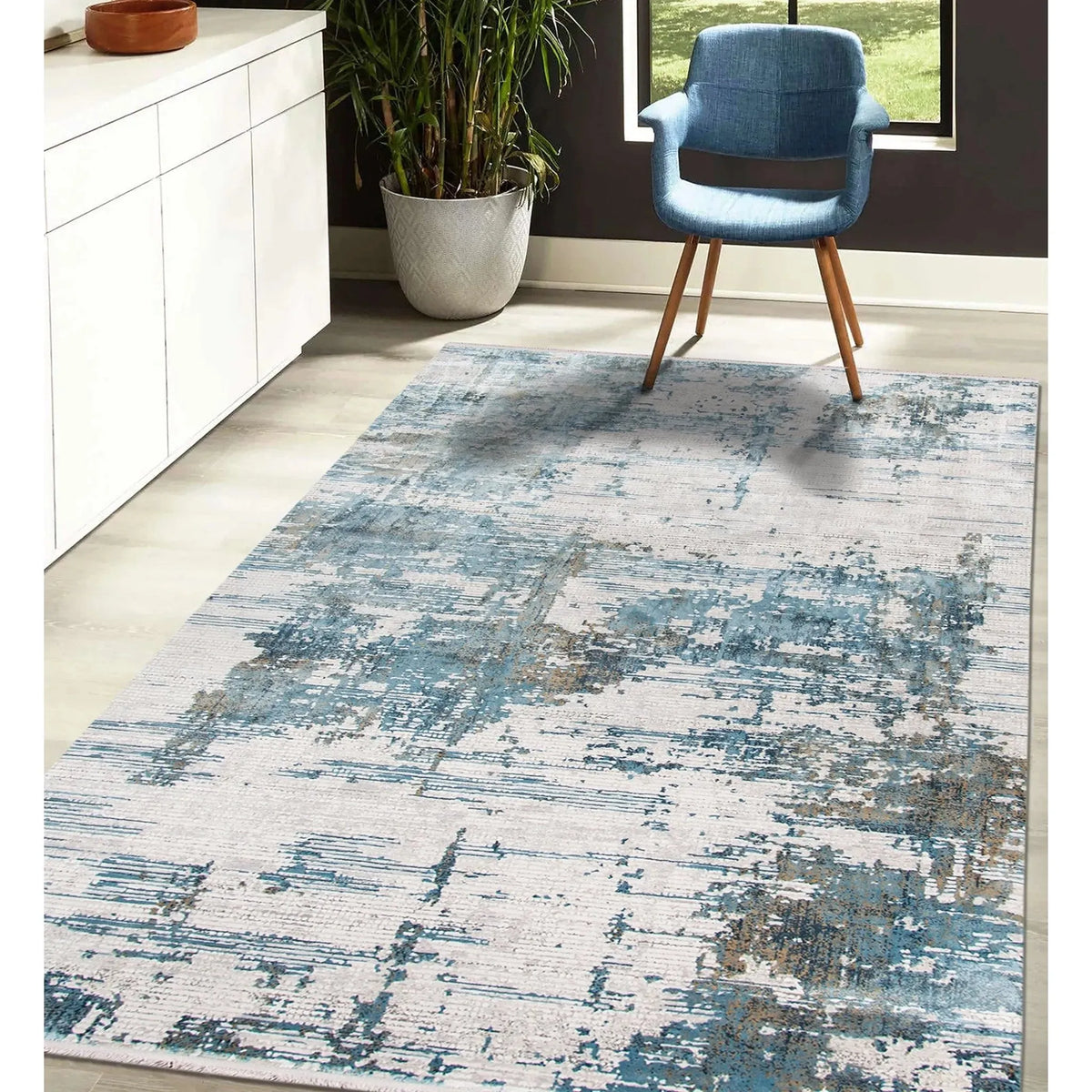Venice VEN-3 Ivory/Blue Rug
