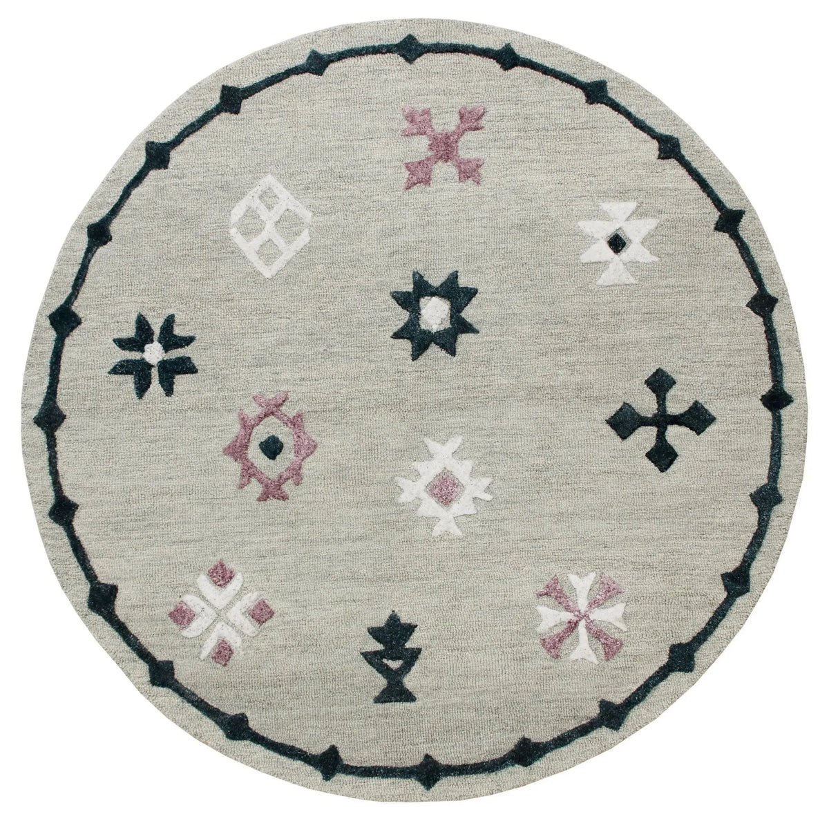 Vibrance Lr03564 Gray/Black/Pink Rug