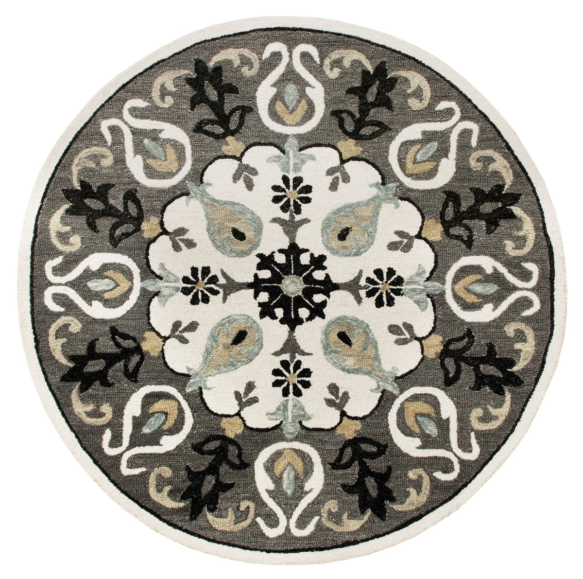 Vibrance Lr03566 Gray/White/Black Rug - Rug & Home