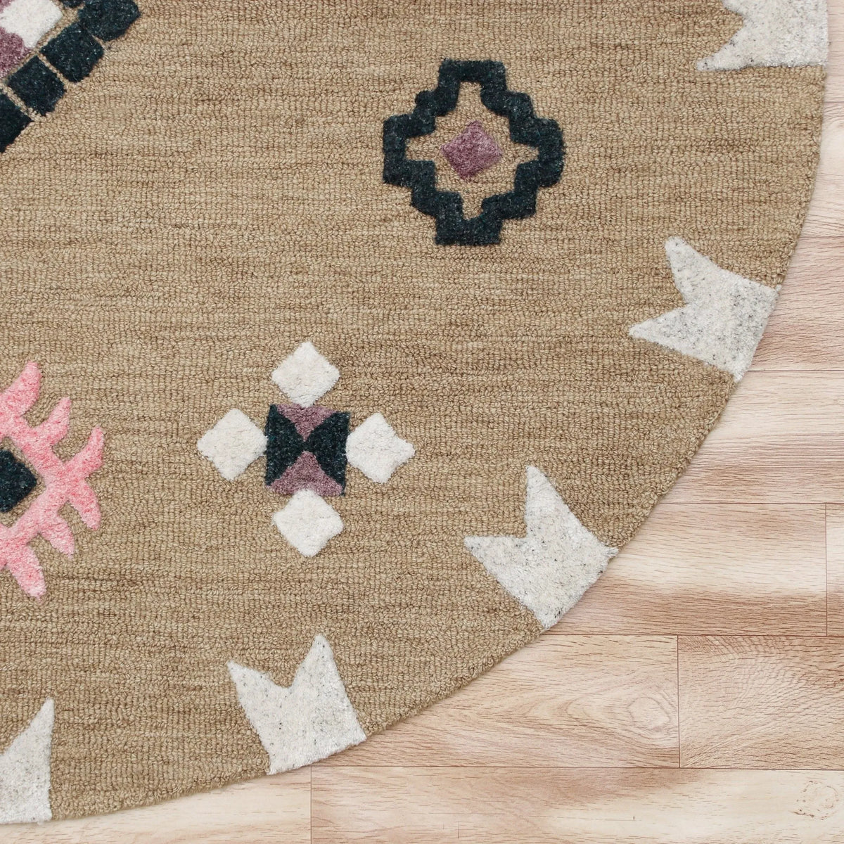 Vibrance Lr03570 Taupe/Black/Pink Rug - Rug & Home