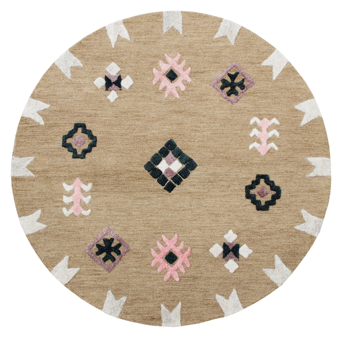 Vibrance Lr03570 Taupe/Black/Pink Rug - Rug & Home