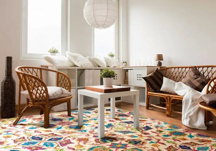 Vibrant VIB08 Ivory Rug - Rug & Home